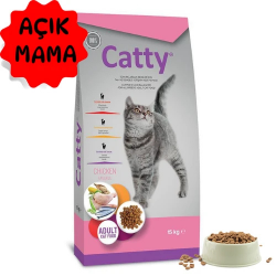 Catty tavuklu 1 kg Yetişkin Kedi Maması  Açık Paket