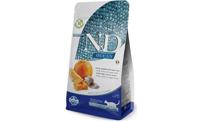 ND Ocean Tahılsız Ringa Balıklı ve Portakallı Yetişkin Kedi Maması 1.5 Kg