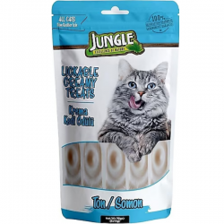 Jungle Ton Balıklı ve Somonlu 5x14 gr Krema Kedi Ödül Maması